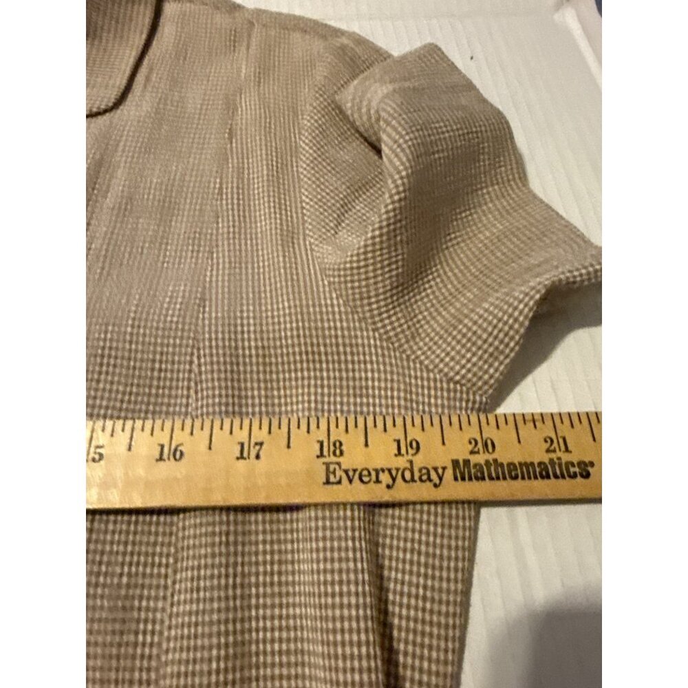 Vintage Sarah Chapman Maxi Gingham Modest Button Up Tie - Back Dress Size 12 - Picture 11 of 15